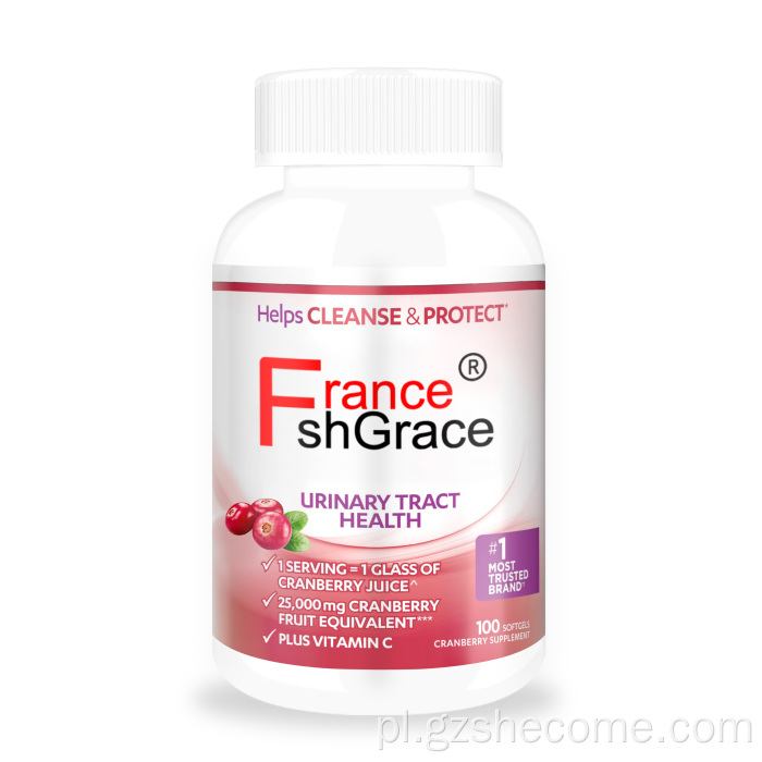 Suplement żurawinowy obsługuje zdrowie dróg moczowych spłukiwania